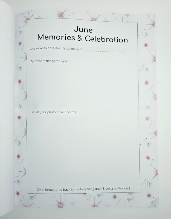 My Year School Memory Book - Kindergarten - Standard