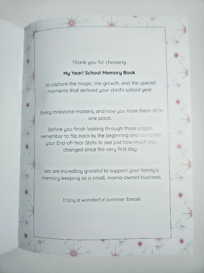 My Year - School Memory Book - Third (3rd) Grade - Standard