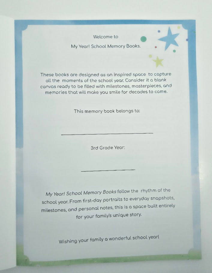 My Year - School Memory Book - Third (3rd) Grade - Standard